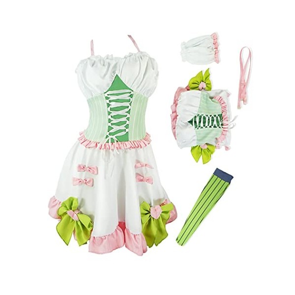 JOJO STYLE Cosplay Vêtements Demon Slayer Mascarade Danse Soirée Kanroji Mitsuri Anime Manga Uniforme Y Compris Robe + Access