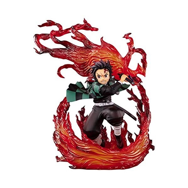 Tanjiro Figurine de manga Demon Slayer - 20 cm - Figurine de dessin animé - Modèle de collection animée, cadeau pour les fans