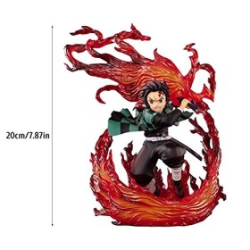 Tanjiro Figurine de manga Demon Slayer - 20 cm - Figurine de dessin animé - Modèle de collection animée, cadeau pour les fans