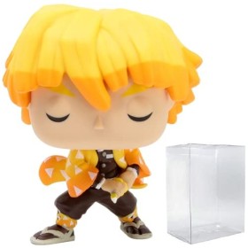 Demon Slayer - Zenitsu Agatsuma Funko Pop! Vinyl Figure Bundled with Compatible Pop Box Protector Case 