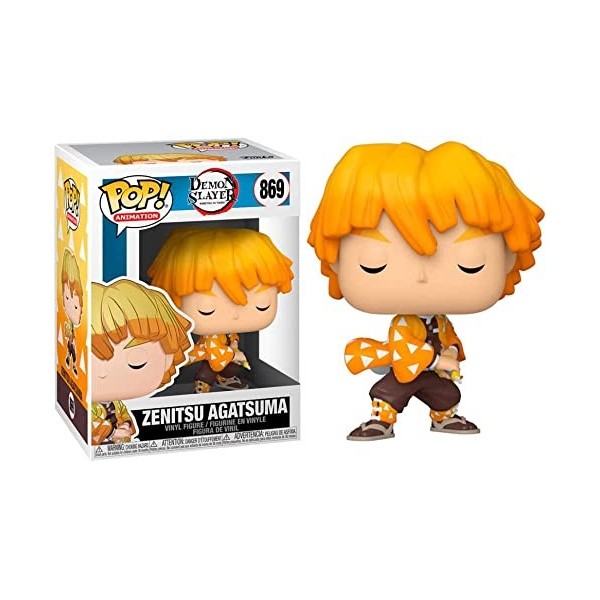 Demon Slayer - Zenitsu Agatsuma Funko Pop! Vinyl Figure Bundled with Compatible Pop Box Protector Case 