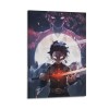 DATOZA Poster décoratif sur toile Demon Slayer Yoriichi et Tanjiro - Décoration murale moderne pour chambre à coucher - 50 x 