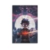 DATOZA Poster décoratif sur toile Demon Slayer Yoriichi et Tanjiro - Décoration murale moderne pour chambre à coucher - 50 x 