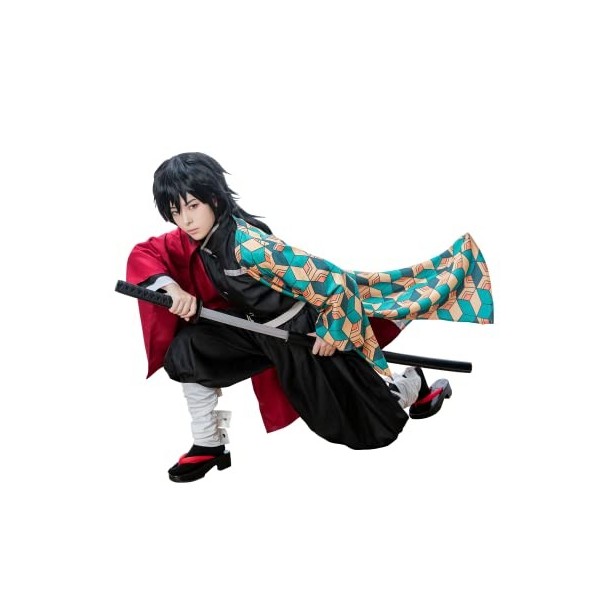 FCCAM Tomioka Giyuu Costume de cosplay Giyuu Kimono Halloween Ensemble complet Adulte XS