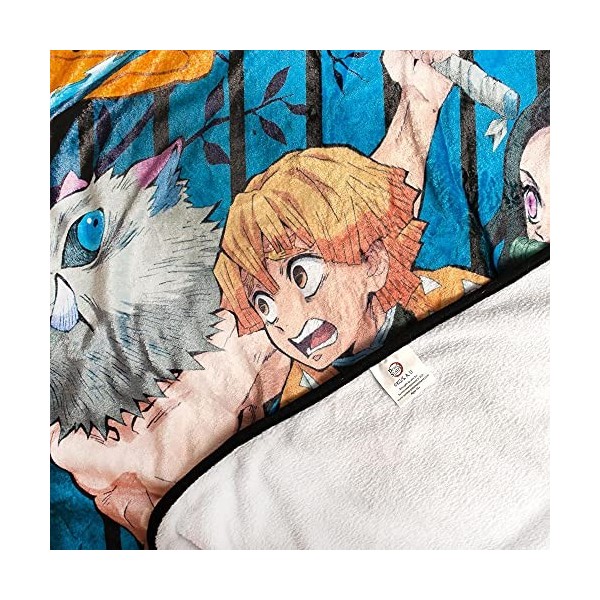 Surreal Entertainment Demon Slayer Fleece Throw Blanket | 45 x 60 inches