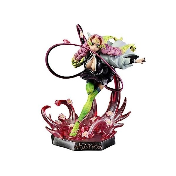 LYOUAE Figurine Anime Anime Figurine Modèle Demon Slayer Kanroji Mitsuri Figurines Anime Caractère Environnement PVC Collecti