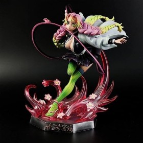 LYOUAE Figurine Anime Anime Figurine Modèle Demon Slayer Kanroji Mitsuri Figurines Anime Caractère Environnement PVC Collecti