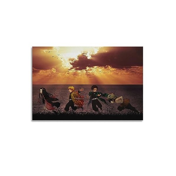 VZRSQZK Poster de lanime Demon Slayer Kamado Nezuko - Peinture décorative sur toile - Décoration moderne pour chambre à couc