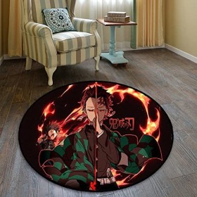 3D Demon Slayer Teppich -Anime Manga Demon Slayer Teppiche Wohnzimmer Couchtisch Matte Computer Kissen Schlafzimmer Nachttisc