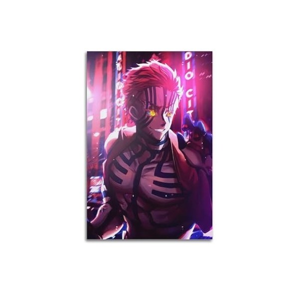 Poster décoratif sur toile Demon Slayer Demon Slayer de la série de bandes dessinées, affiche murale et image dart moderne p