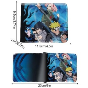 Générique Porte Monnaie Enfant Garçon, Ado Bourse, Portefeuille Manga Anime, Garçons Bi-Fold Court Portefeuille, Cuir PU Port