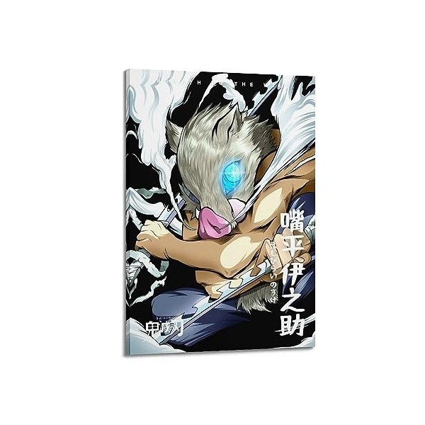 VZRSQZK Poster japonais Demon Slayer Inosuke - Peinture décorative sur toile - Décoration murale moderne pour chambre à couch