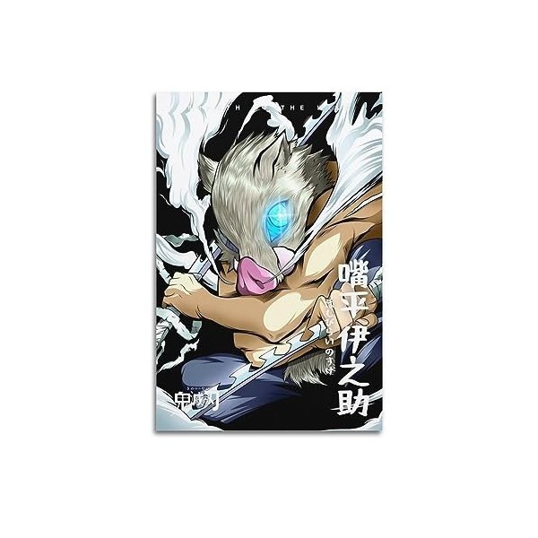VZRSQZK Poster japonais Demon Slayer Inosuke - Peinture décorative sur toile - Décoration murale moderne pour chambre à couch