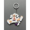Aurabeam Luffy-s Ruffy Gear-s 5 One Piece-s Porte-clés manga 5ème forme cadeau pendentif, Blanc., Klein bis Mittelgroß
