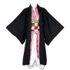 MengXin Anime Demon Slayer Kamado Nezuko Costume de cosplay dHalloween pour femmes Robe kimono personnalisé Noir, personnal