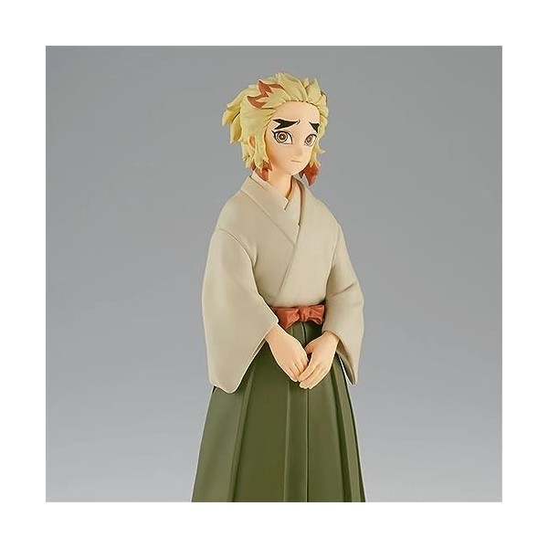 LYOUAE Figurine Anime Demon Slayer Anime Action Figure Rengoku Senjurou Anime Personnage Poupée PVC Modèle Collection Bureau 
