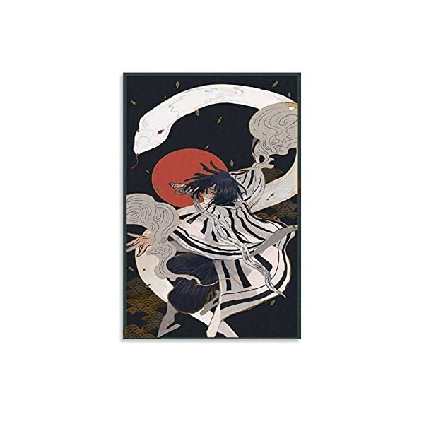 HAPPOW Poster décoratif sur toile représentant Demon Slayer Kimetsu No Yaiba - 50 x 75 cm