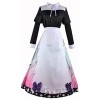 Anime Demon Slayer Cosplay Costume Kochou Shinobu Robe Kimetsu no Yaiba Jupe de soubrette Femme XXL, Noir 