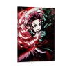 HAPPOW Poster décoratif sur toile représentant Demon Slayer Kimetsu No Yaiba Kamado Tanjirou - 50 x 75 cm