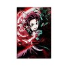 HAPPOW Poster décoratif sur toile représentant Demon Slayer Kimetsu No Yaiba Kamado Tanjirou - 50 x 75 cm