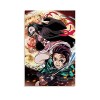 HAPPOW Poster décoratif sur toile représentant Demon Slayer Kimetsu No Yaiba Kamado Tanjirou - 50 x 75 cm