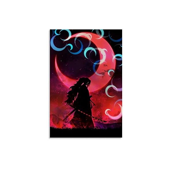 HAPPOW Poster décoratif sur toile représentant Demon Slayer Kimetsu No Yaiba Kamado Tanjirou - 50 x 75 cm
