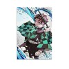 HAPPOW Poster décoratif sur toile représentant Demon Slayer Kimetsu No Yaiba Kamado Tanjirou - 50 x 75 cm