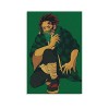 HAPPOW Poster décoratif sur toile représentant Demon Slayer Kimetsu No Yaiba Kamado Tanjirou - 50 x 75 cm
