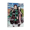 HAPPOW Poster décoratif sur toile représentant Demon Slayer Kimetsu No Yaiba Kamado Tanjirou - 50 x 75 cm