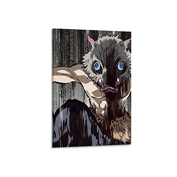 HAPPOW Poster décoratif sur toile représentant Demon Slayer Kimetsu No Yaiba Hashibira Inosuke - 50 x 75 cm