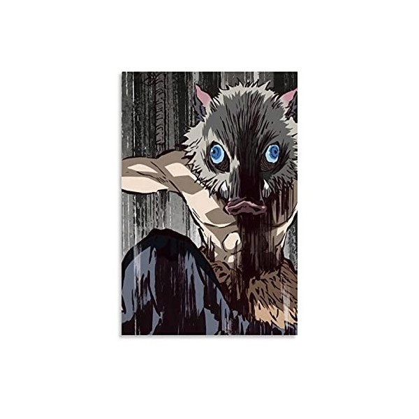 HAPPOW Poster décoratif sur toile représentant Demon Slayer Kimetsu No Yaiba Hashibira Inosuke - 50 x 75 cm
