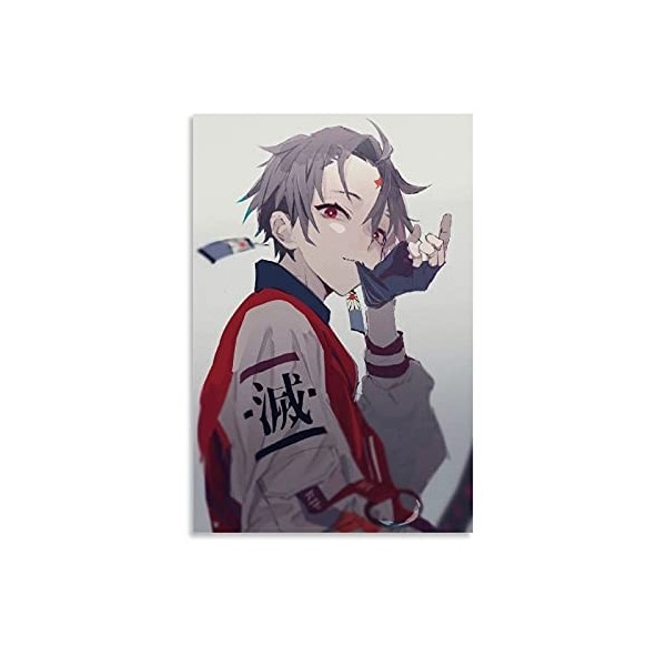 HAPPOW Poster décoratif sur toile représentant Demon Slayer Kimetsu No Yaiba Kamado Tanjirou - 50 x 75 cm