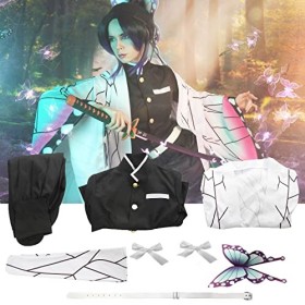 CR ROLECOS Kochou Shinobu Costume de cosplay Anime Demon Slayer kochou Shinobu Halloween Sat complet Taille L