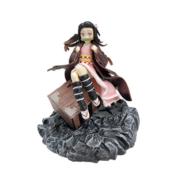 Anime Fille Figurine, Anime Personnages Demon Slayer Kamado Nezuko PVC 18cm, Statue ModèLe De Collection De Fans DAnime