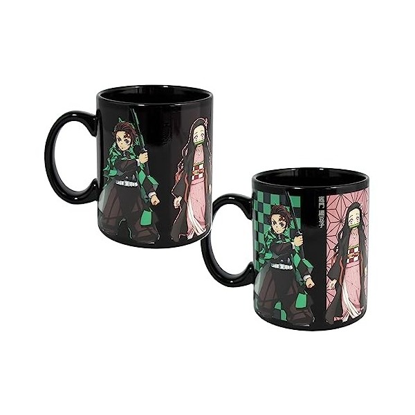 JUST FUNKY Demon Slayer Manga Anime Nezuko Tanjiro Zenitsu Inosuke Tasse à café changeant de couleur de chaleur Tasse à thé 4