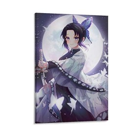 haocaitou Impression sur toile de dessin animé Demon Slayer Shinobu Kocho - Décoration murale moderne pour chambre à coucher 