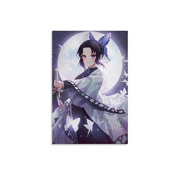 haocaitou Impression sur toile de dessin animé Demon Slayer Shinobu Kocho - Décoration murale moderne pour chambre à coucher