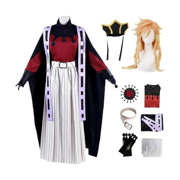 Mr.LQ Costume De Cosplay Douma Complet avec Chapeaux Et Perruque Demon Slayer Anime Cosplay Costume Kimetsu No Yaiba Cosplay 
