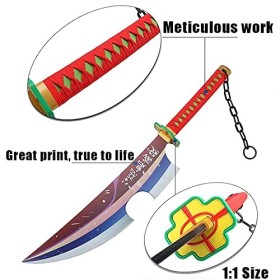 Uvency Démon Slayer Lame Cos Samouraï En Bois Épée Accessoire Modèle DArme Pour Les Amateurs DAnime Cosplay Accessoires Jou