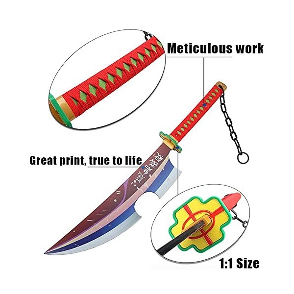 Uvency Démon Slayer Lame Cos Samouraï En Bois Épée Accessoire Modèle DArme Pour Les Amateurs DAnime Cosplay Accessoires Jou