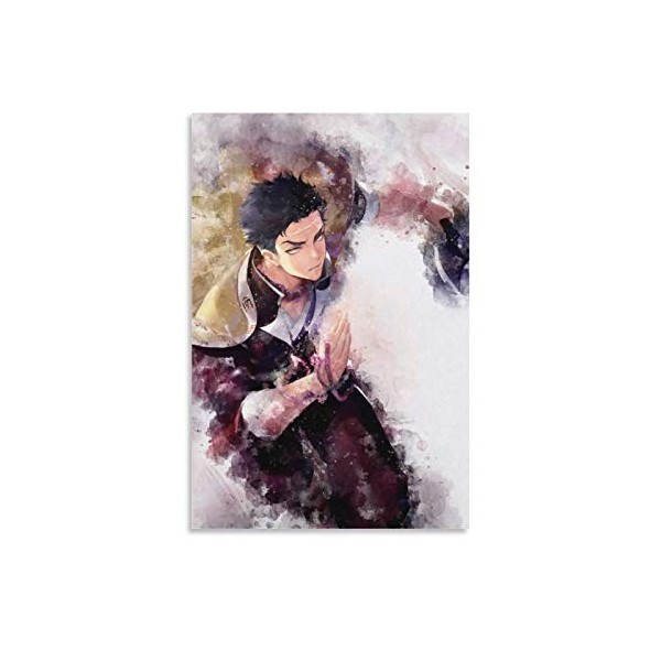 yique Gyomei - Impression sur toile - Motif Demon Slayer - 75 x 50 cm