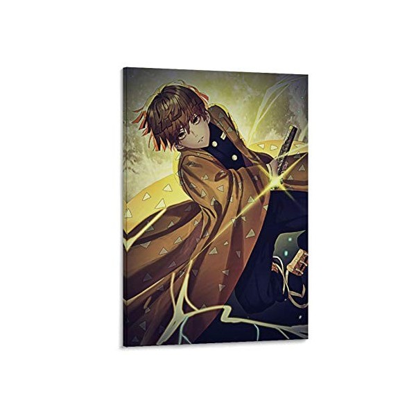 haocaitou Kimetsu-1 - Impression sur toile - Motif Demon Slayer - 50 x 75 cm