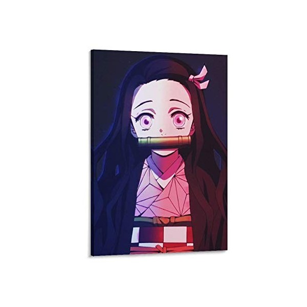 yique Impression sur toile Demon Slayer Nezuko - Décoration murale moderne pour chambre à coucher - 75 x 50 cm