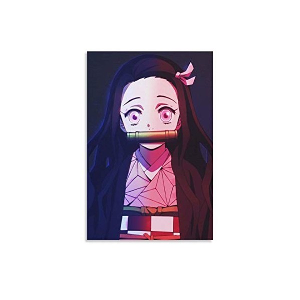 yique Impression sur toile Demon Slayer Nezuko - Décoration murale moderne pour chambre à coucher - 75 x 50 cm
