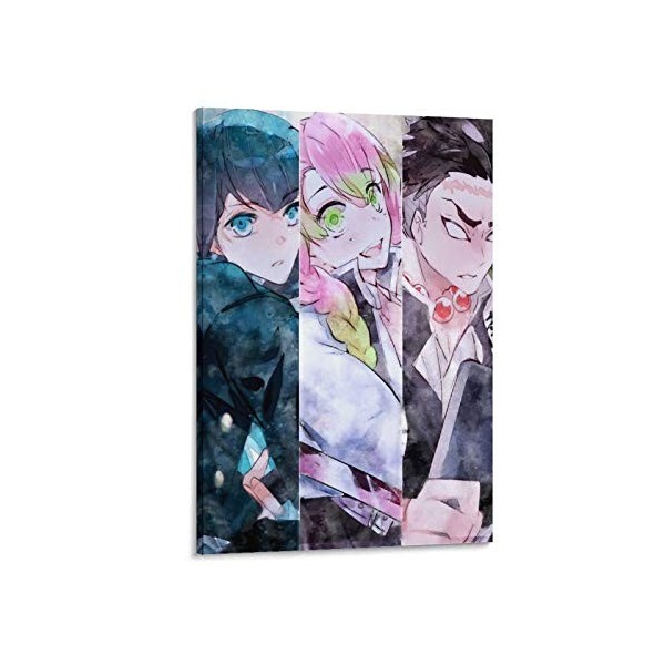 yique Hasirah Demon Slayer Poster sur toile et décoration murale pour chambre à coucher 75 x 50 cm