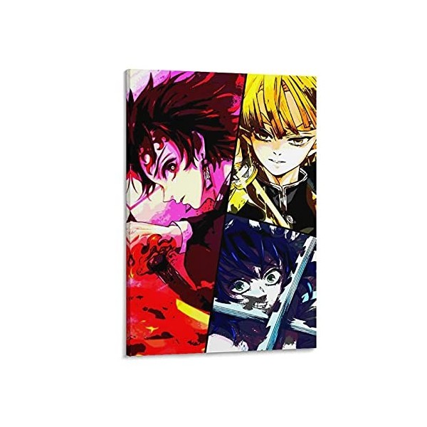 yique Impression sur toile « Demon Slayer Best Male » - Décoration murale moderne pour chambre à coucher - 50 x 75 cm