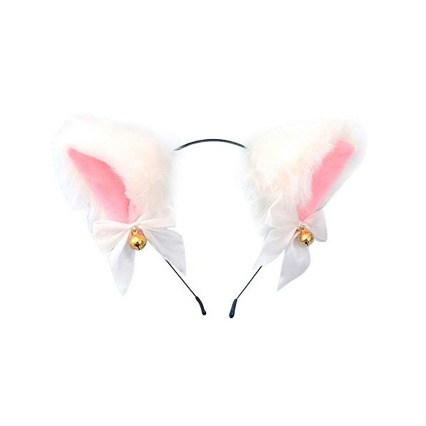Doeheah Oreille de Chat Serre Tete Chat Bandeau Accessoires Cheveux de Déguisement pour Femmes Filles Fête Halloween Annivers