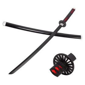 Uvency 103Cm Tanjiro Jouet Épée En Bois Épée Cosplay Démon Slayer Épée Abs + Bambou Katana Jouet À La Main Samouraï Épée Set 