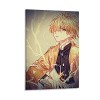 haocaitou Impression sur toile de dessin animé Demon Slayer - Décoration murale moderne pour chambre à coucher - 50 x 75 cm