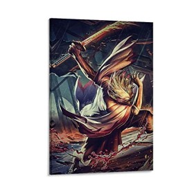 haocaitou Affiche décorative sur toile de dessin animé Demon Slayer Kimetsu - Décoration murale pour salon, chambre à coucher